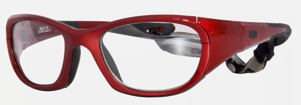 LIBERTY SPORT REPLAY ASTM F803 SPORTS GLASSES 55-20-130 MATTE RED AUTH FRAME